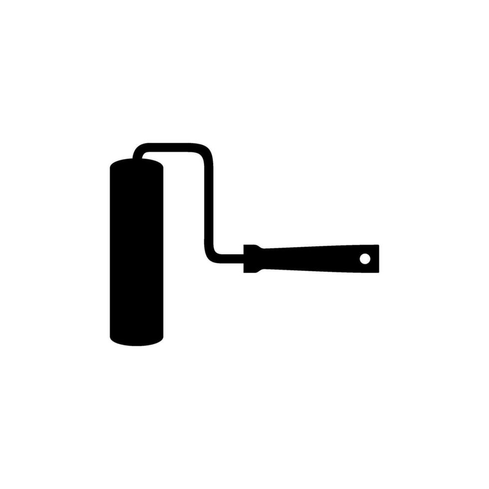 Paint Roller Silhouette, can use for Logo Gram, Pictogram, Apps, Art Illustration, Website or Graphic Design Element. Vector Illustration