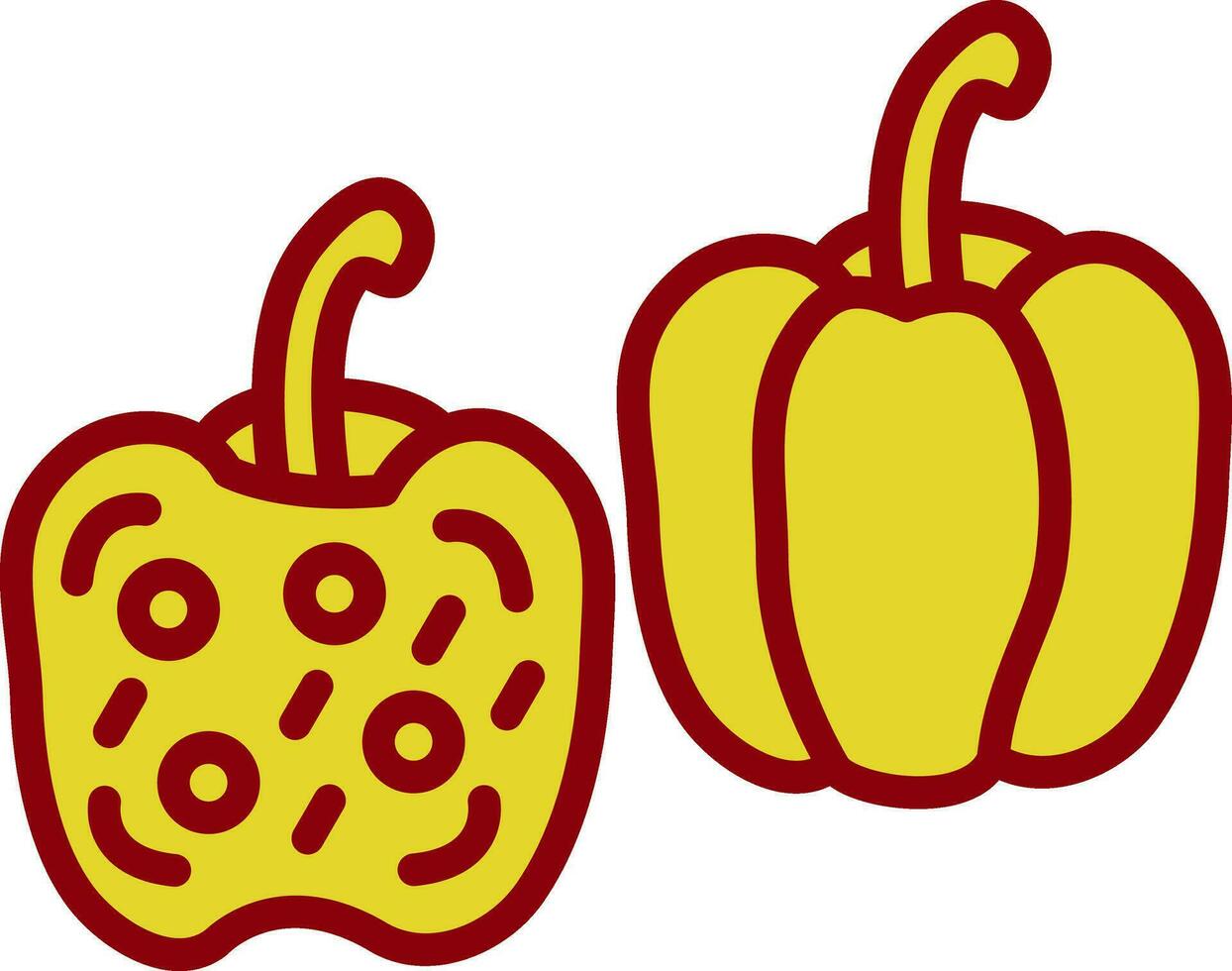 Stuffed Peppers Vector Icon Design