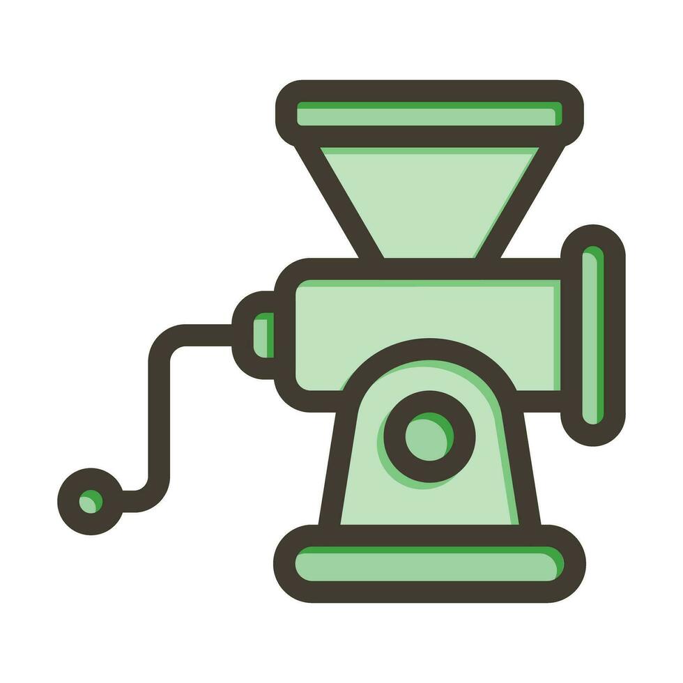 Meat Grinder Vector Thick Line Filled Colors Icon For Personal And Commercial Use.