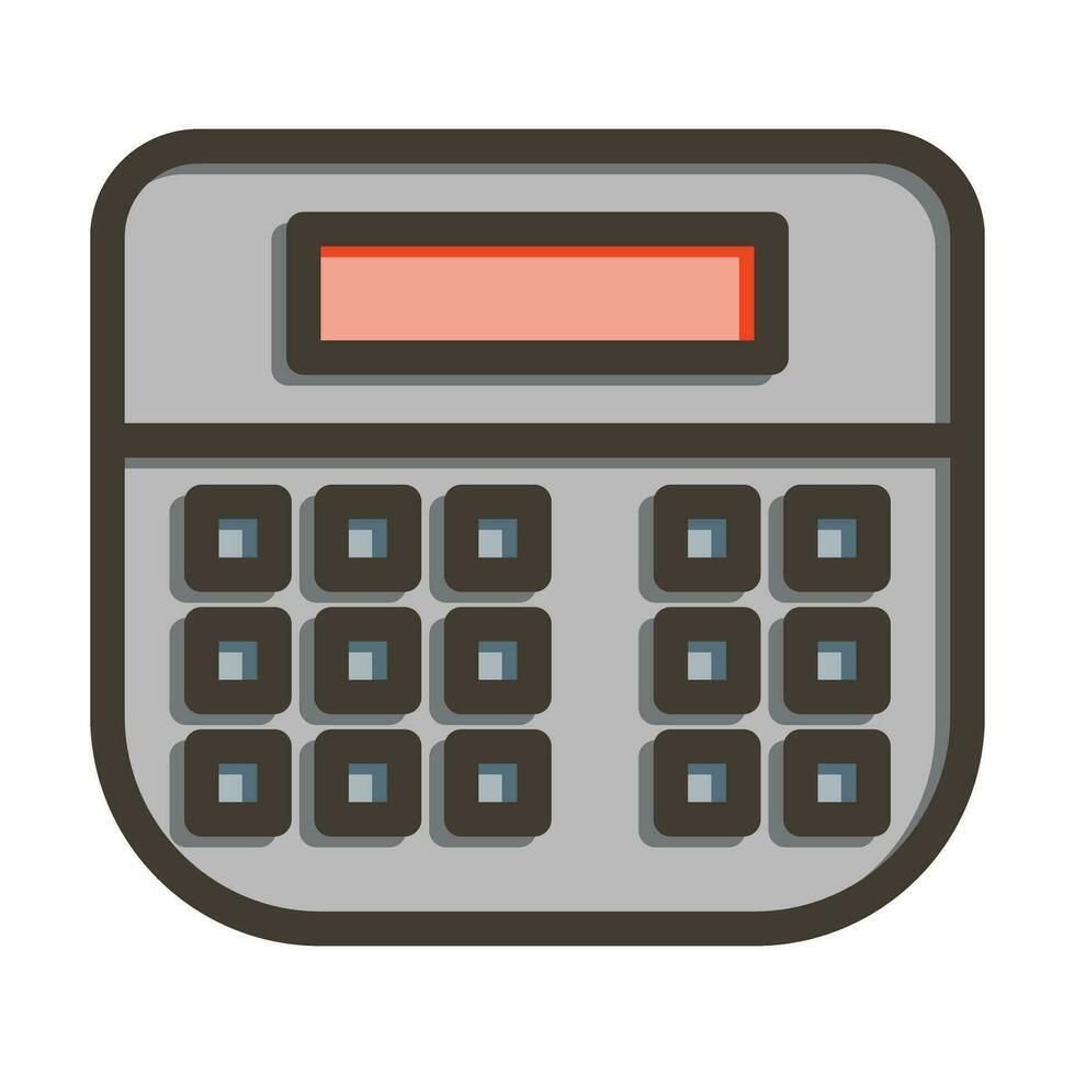 Alarm System Vector Thick Line Filled Colors Icon For Personal And Commercial Use.