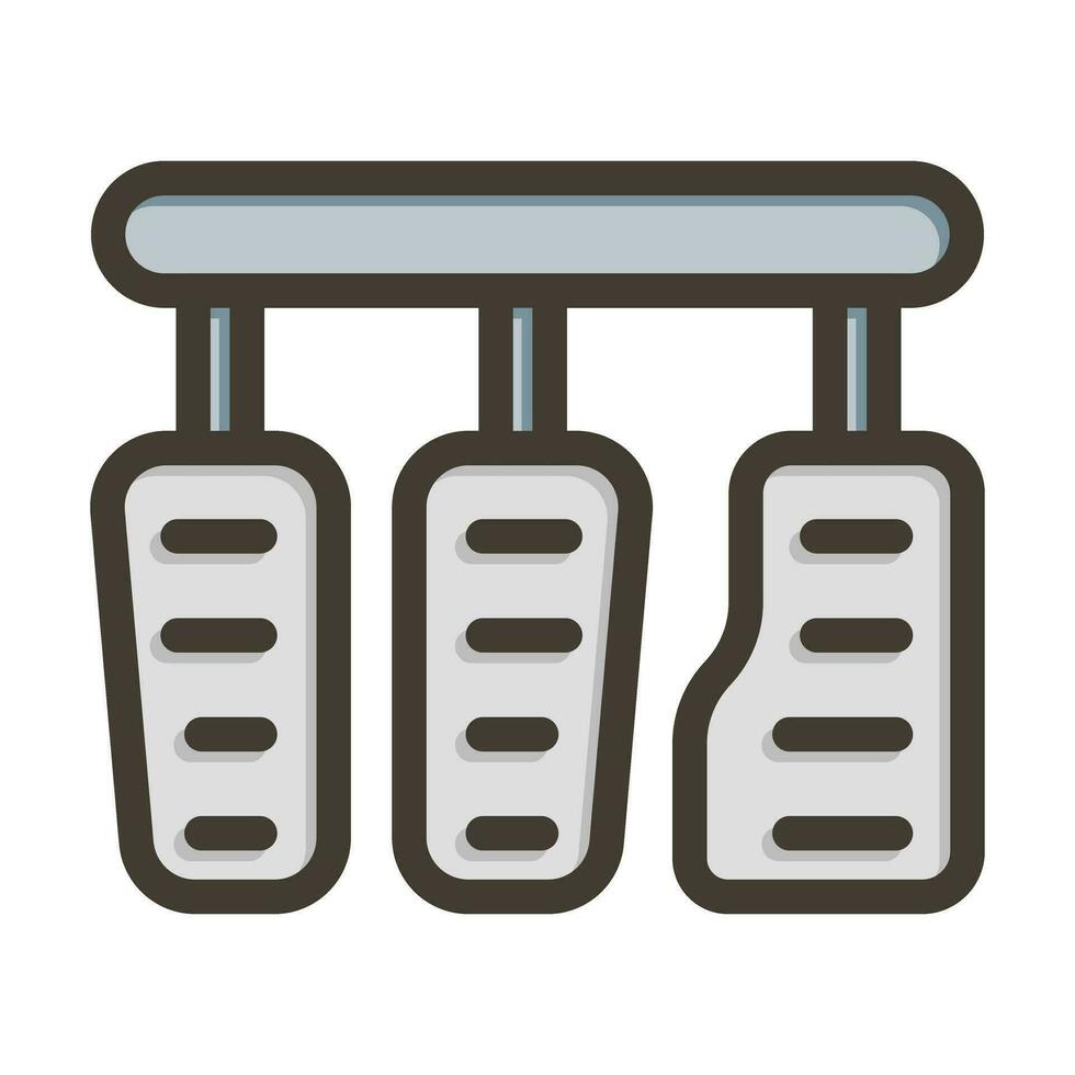 Pedal Vector Thick Line Filled Colors Icon For Personal And Commercial Use.
