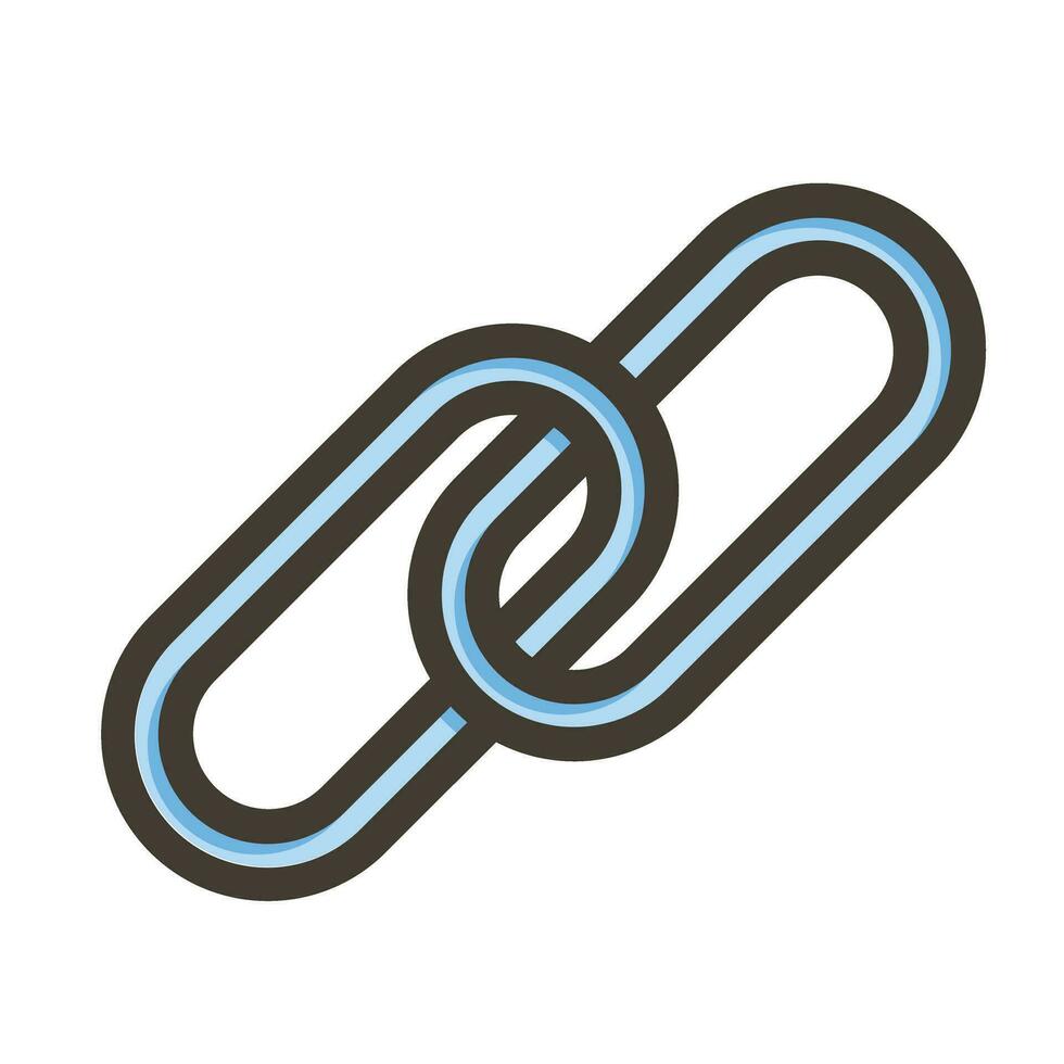 Link Vector Thick Line Filled Colors Icon For Personal And Commercial Use.
