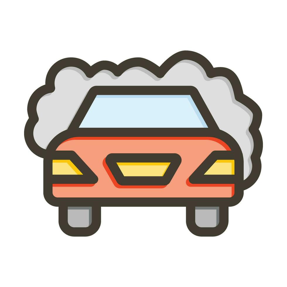 Car Wash Vector Thick Line Filled Colors Icon For Personal And Commercial Use.