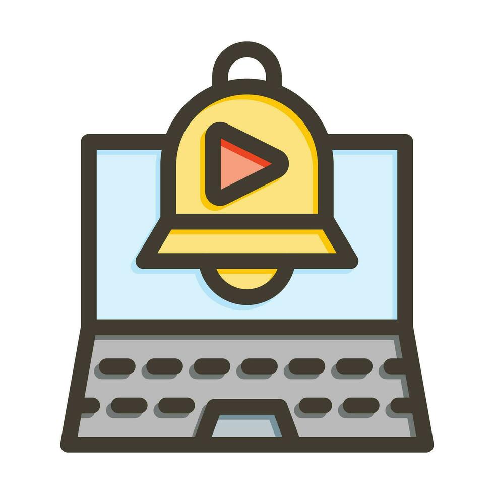 Subscribe Vector Thick Line Filled Colors Icon For Personal And Commercial Use.