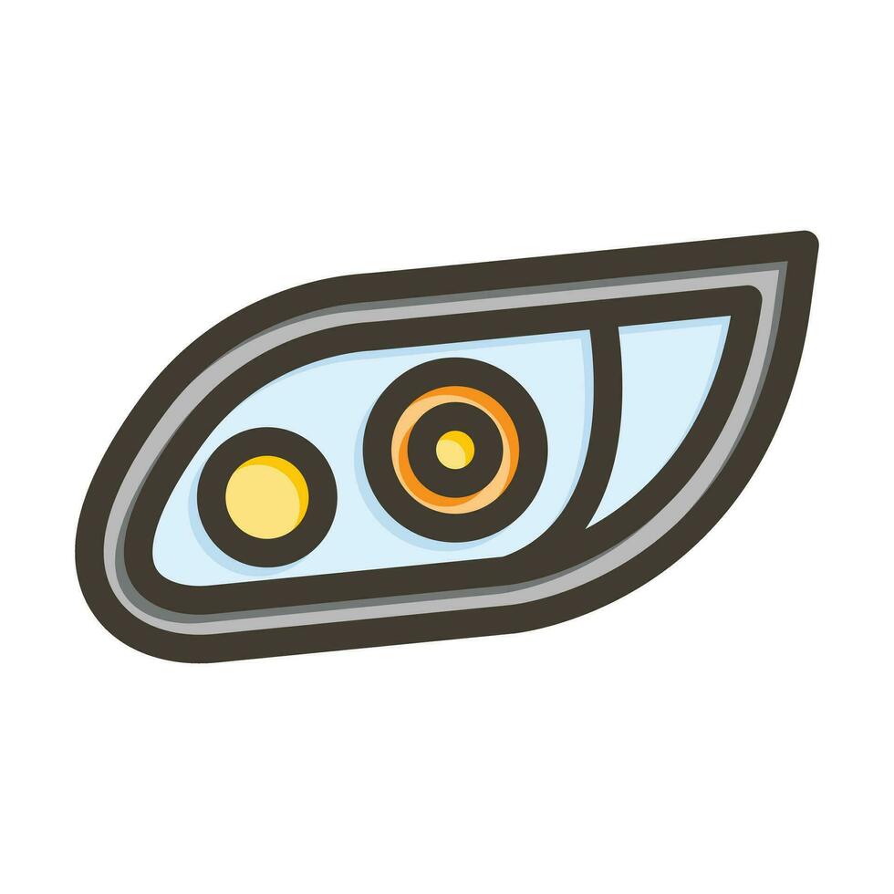 Car LightsVector Thick Line Filled Colors Icon For Personal And Commercial Use. vector