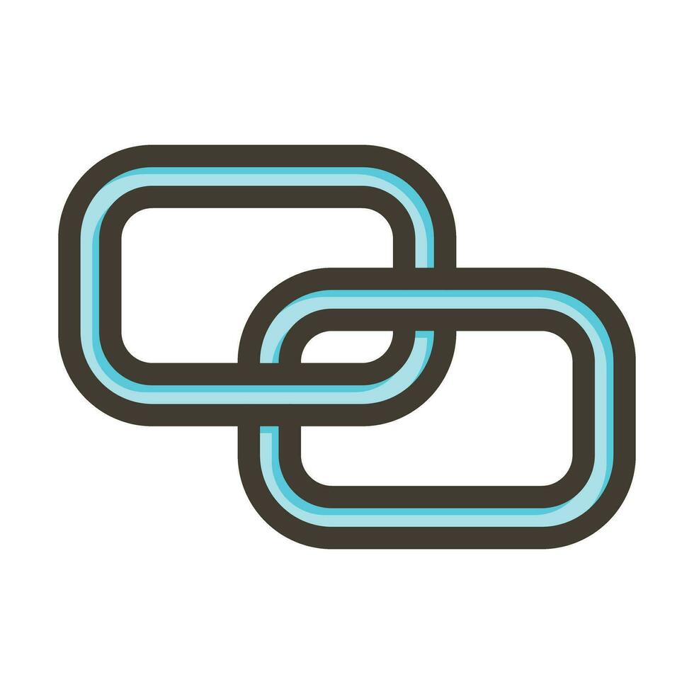 Links Vector Thick Line Filled Colors Icon For Personal And Commercial Use.