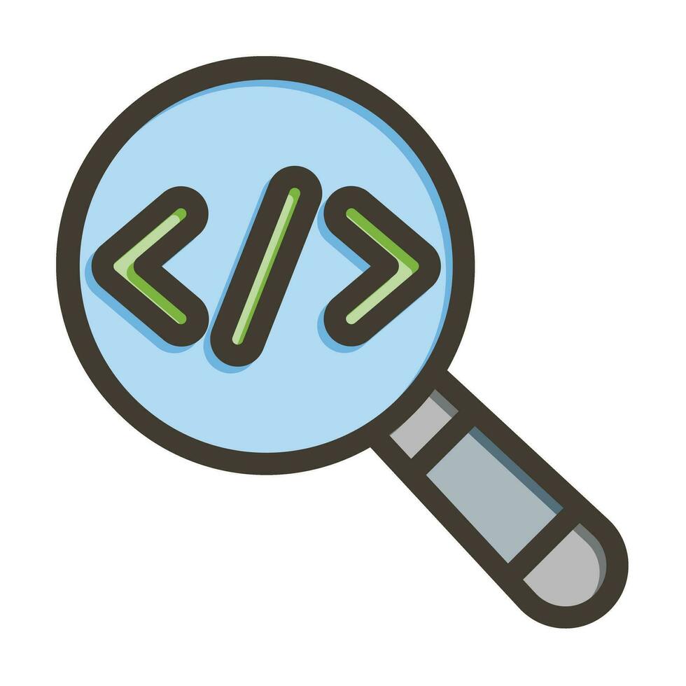 Search Vector Thick Line Filled Colors Icon For Personal And Commercial Use.