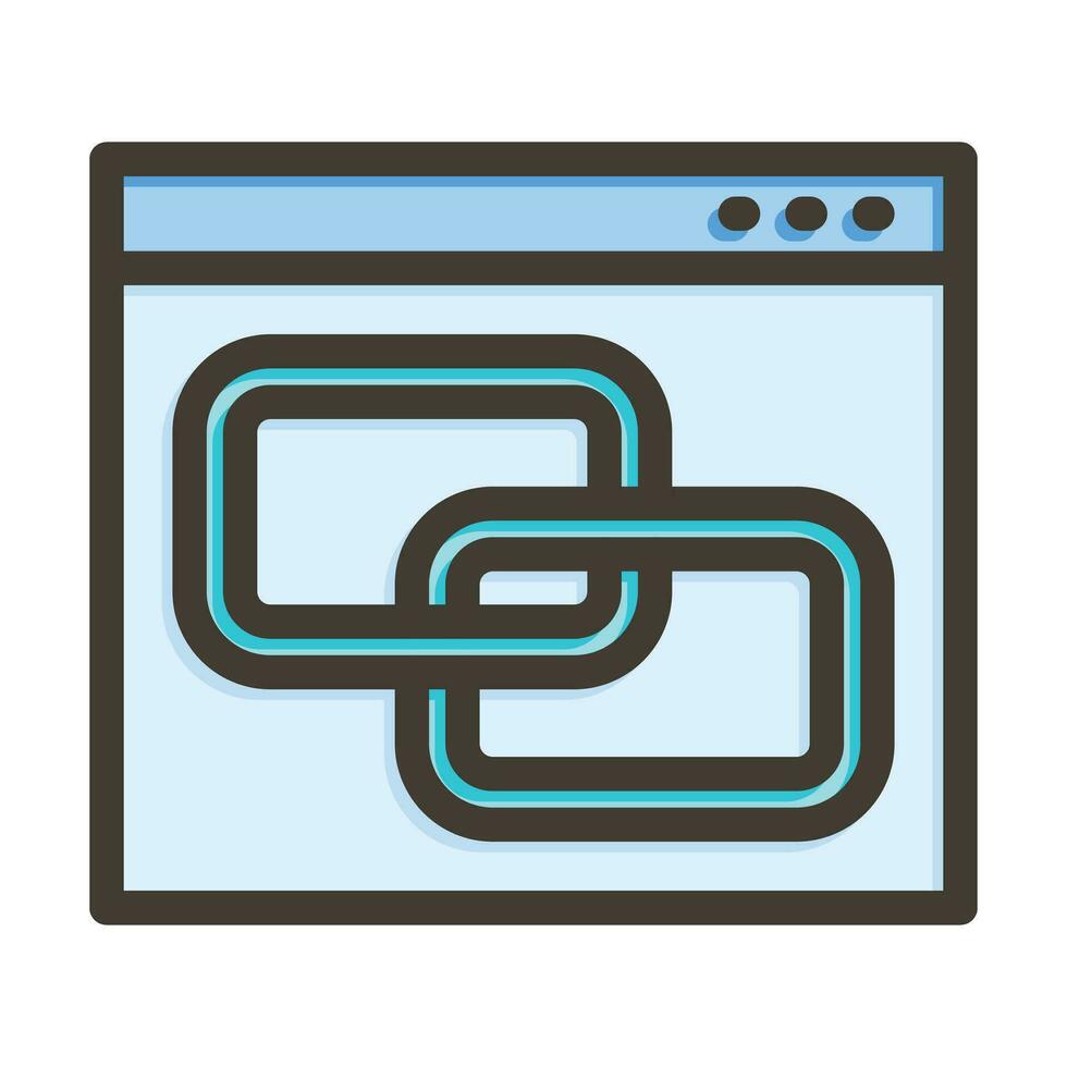 Backlink Vector Thick Line Filled Colors Icon For Personal And Commercial Use.