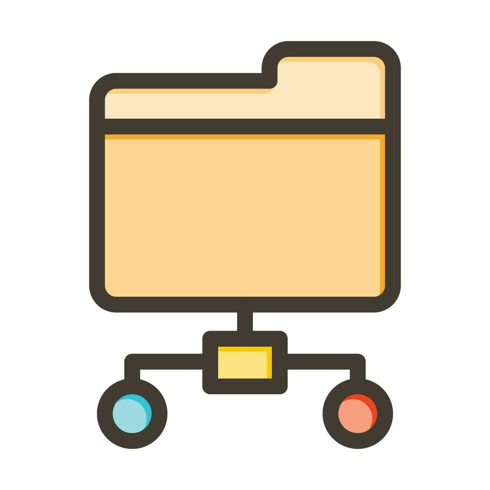 Algorithm Vector Thick Line Filled Colors Icon For Personal And Commercial Use.