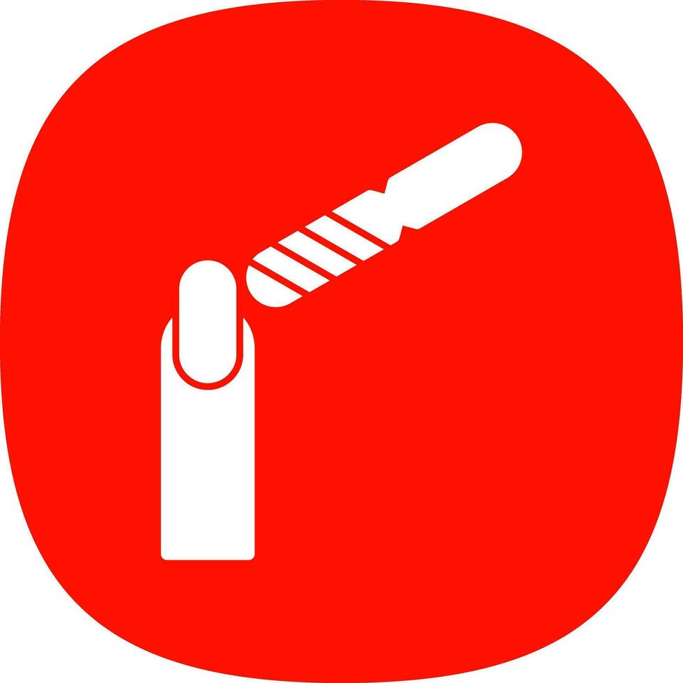 Nail Buffer Vector Icon Design