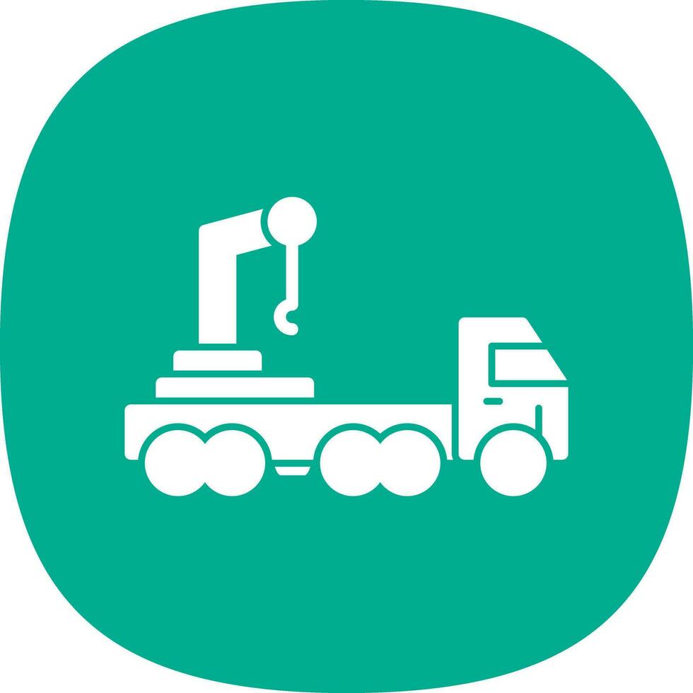 Crane truck Vector Icon Design