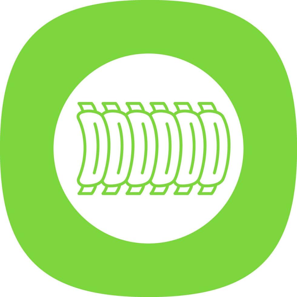 BBQ Ribs Vector Icon Design