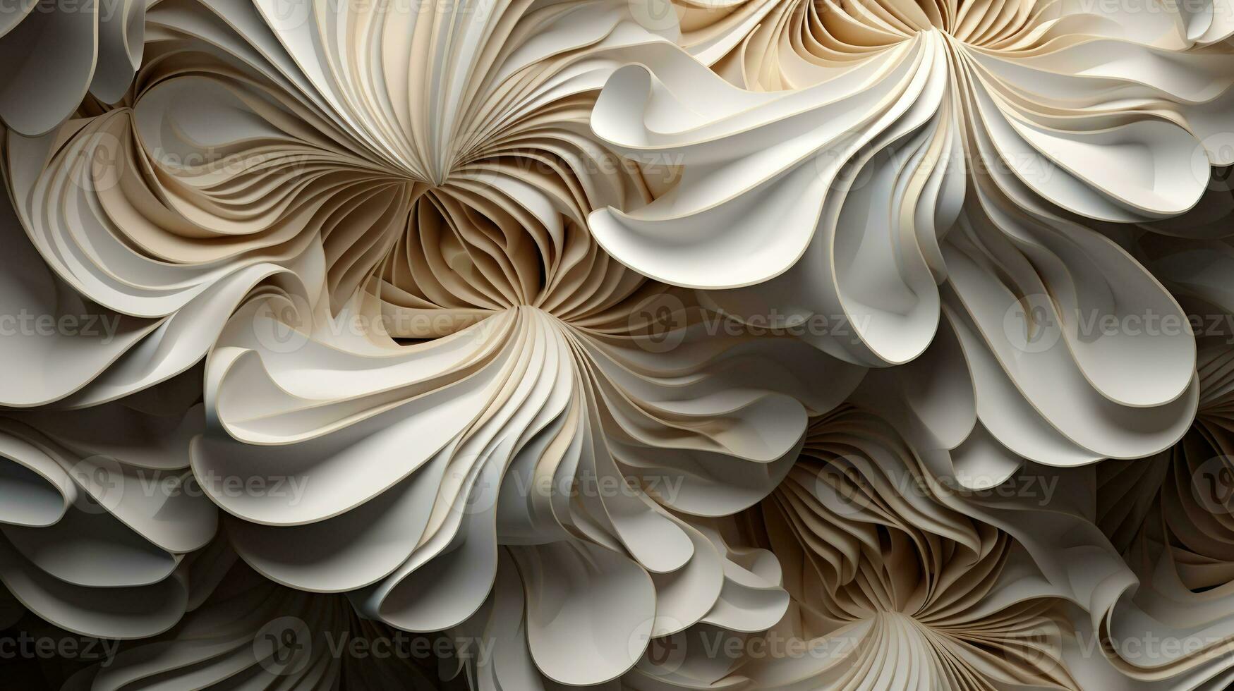 tessellated paper symphony, digital art illustration, Generative AI photo
