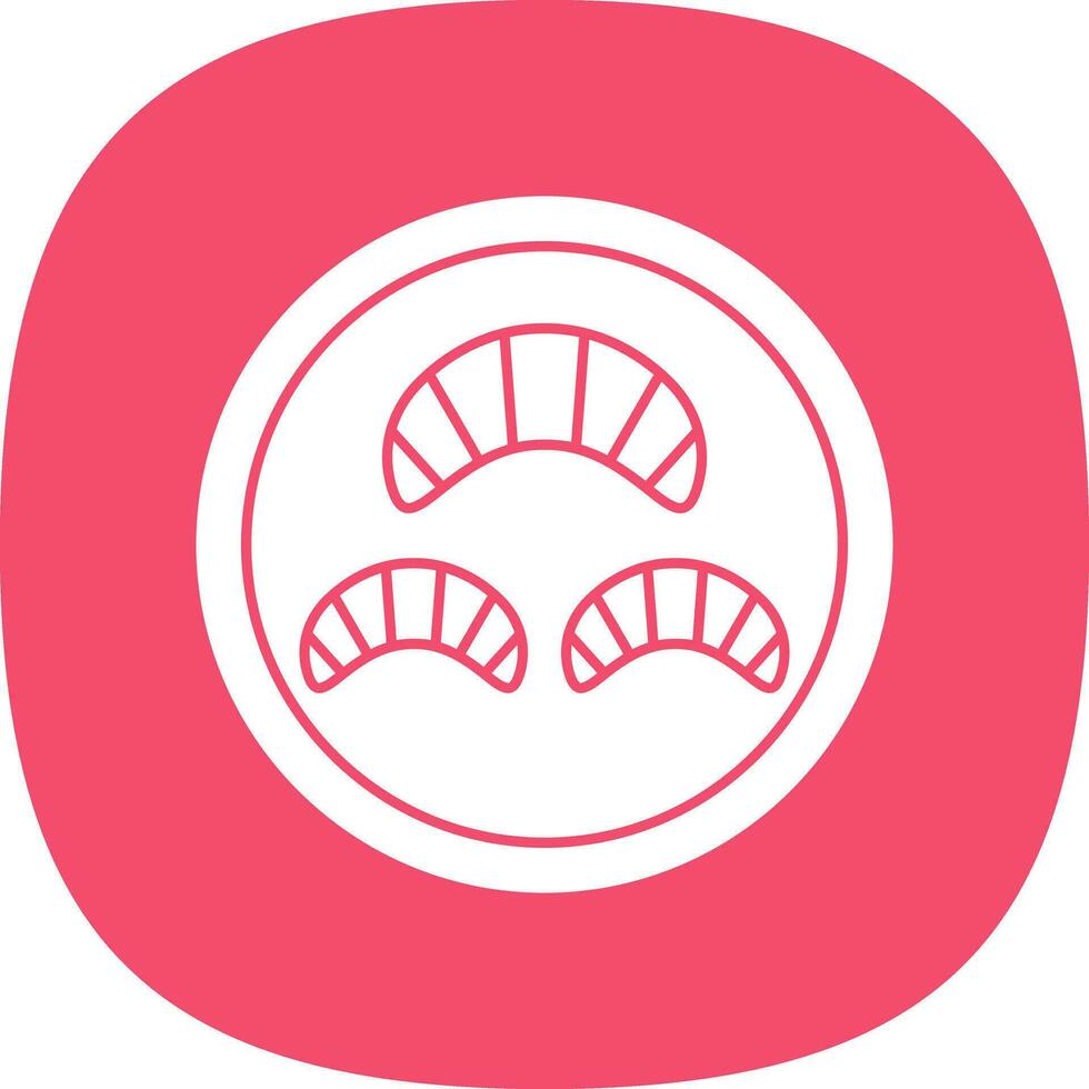 Croissant Vector Icon Design