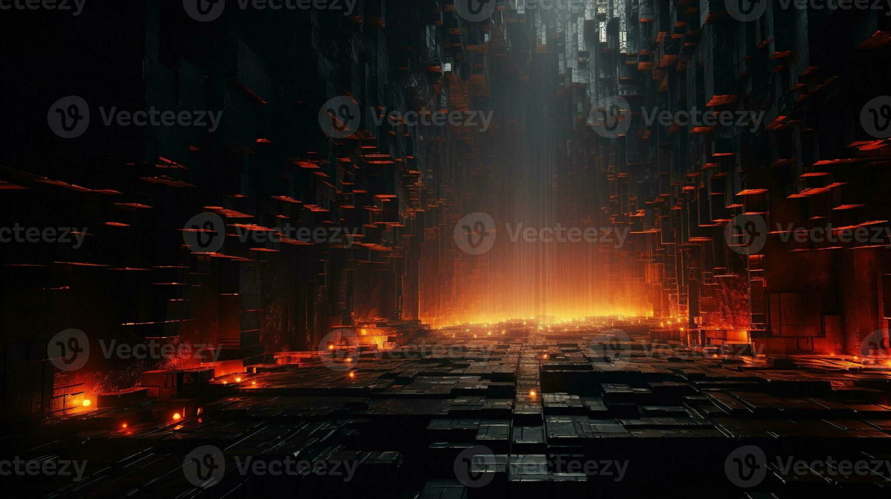 glitch textures unleased, digital art illustration, Generative AI photo