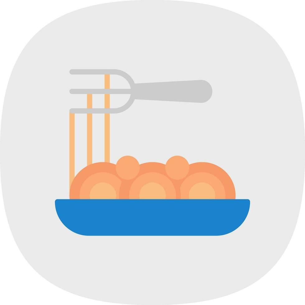 espaguetis boloñesa vector icono diseño