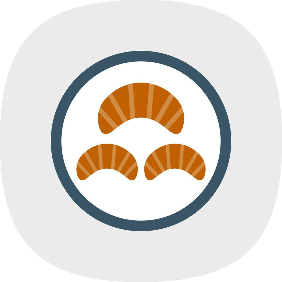 diseño de icono de vector de croissant