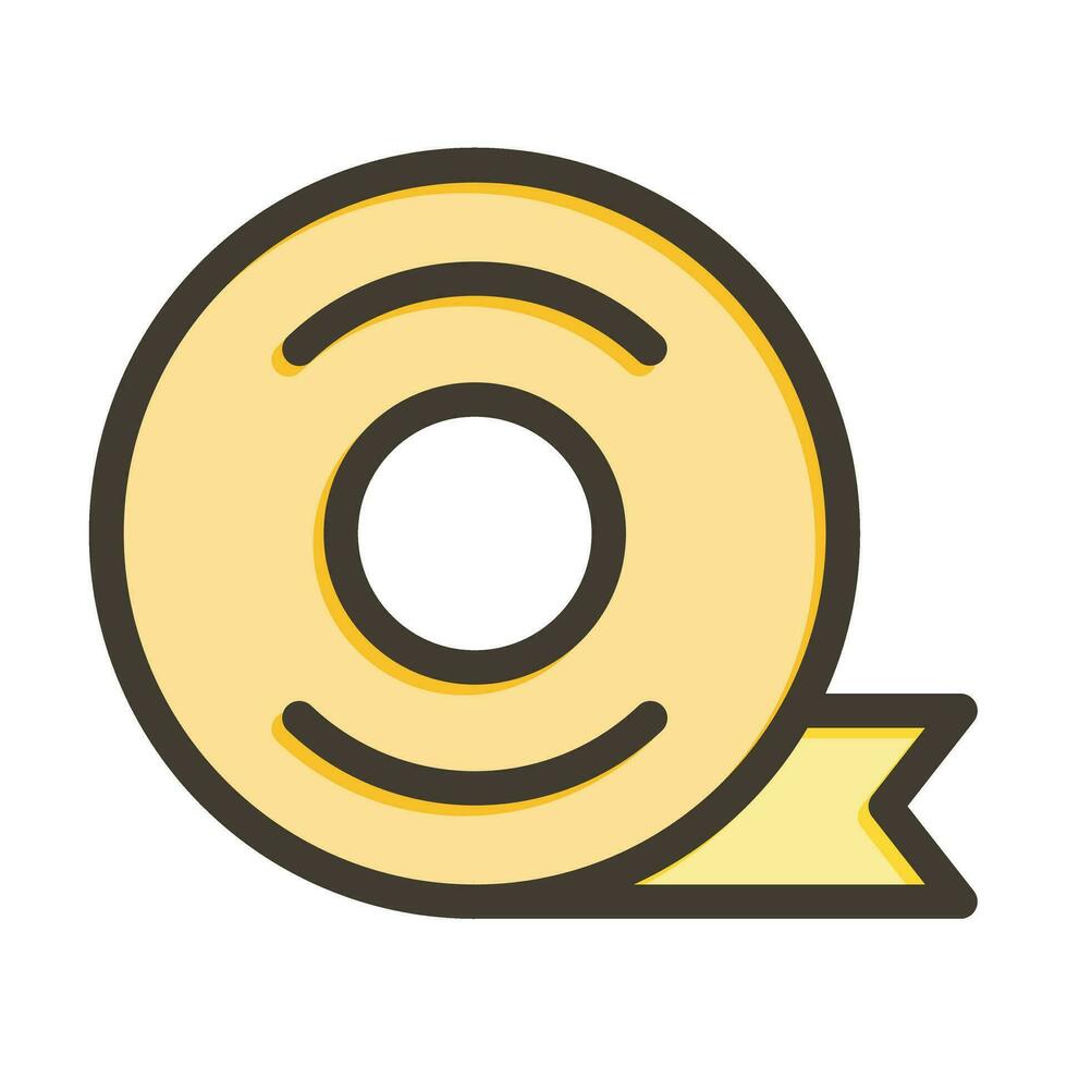 Tape Vector Thick Line Filled Colors Icon For Personal And Commercial Use.