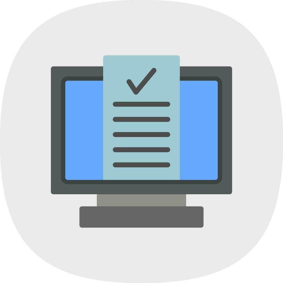 Desktop Computer Vector Icon Design