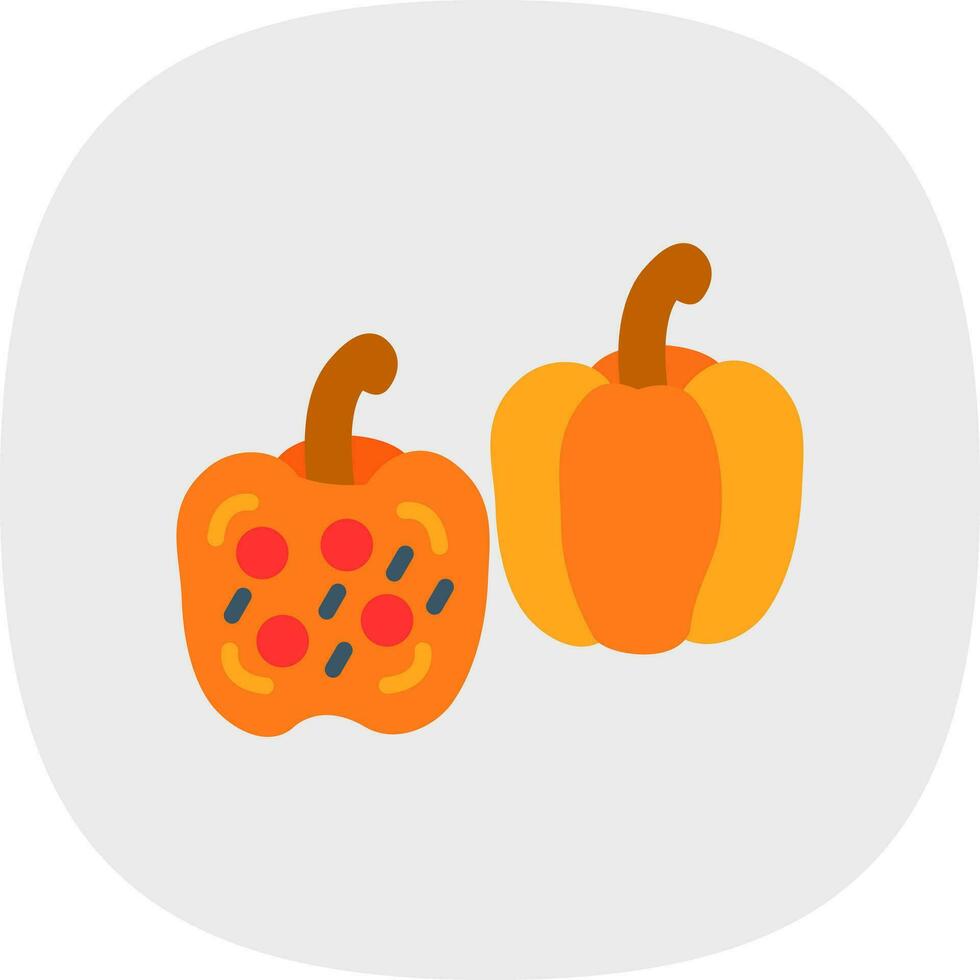 Stuffed Peppers Vector Icon Design