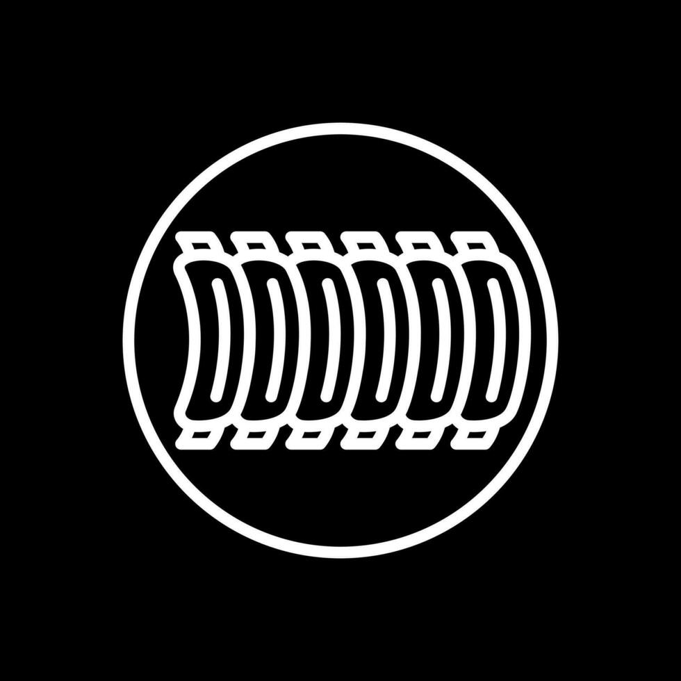 BBQ Ribs Vector Icon Design