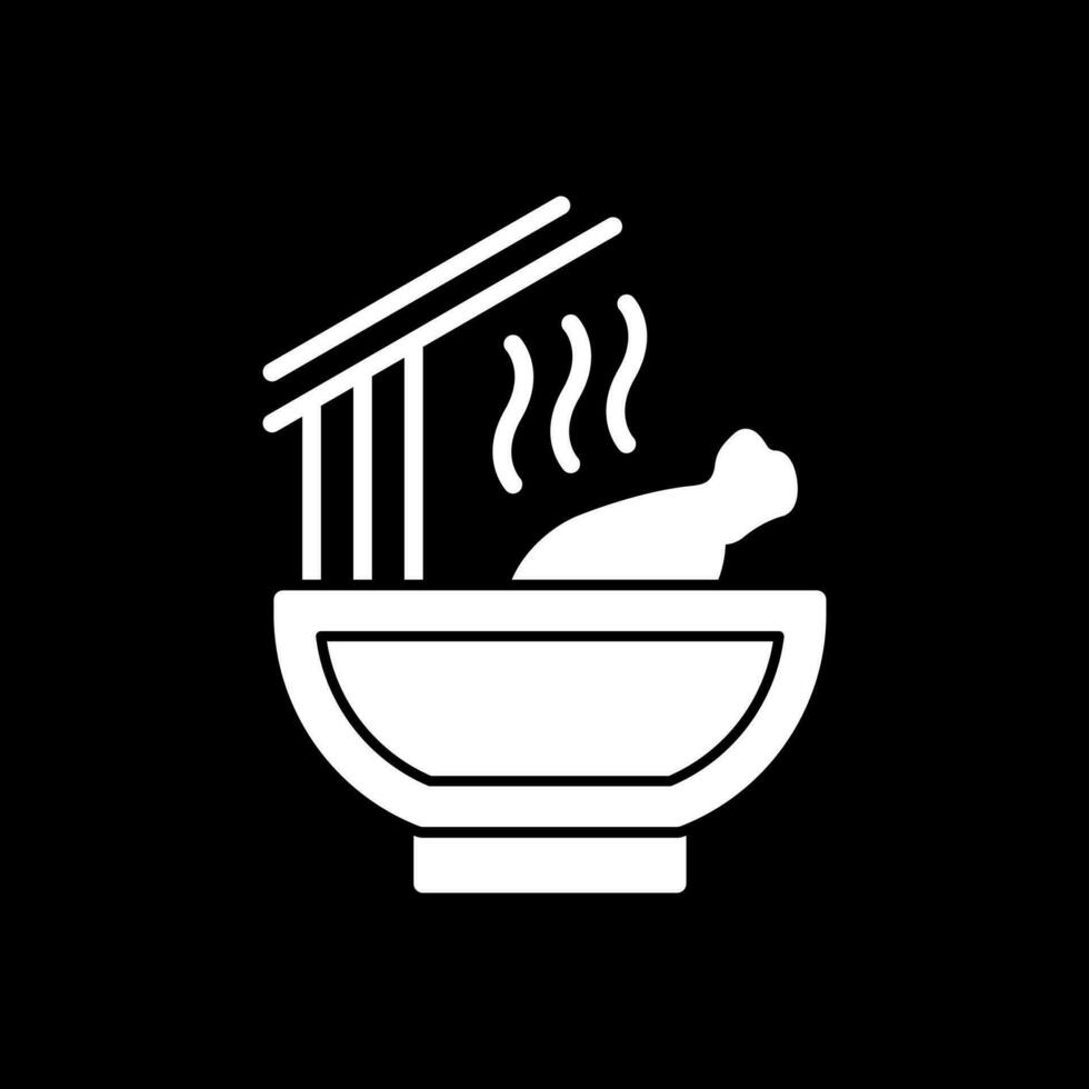 Chicken Noodle Soup Vector Icon Design
