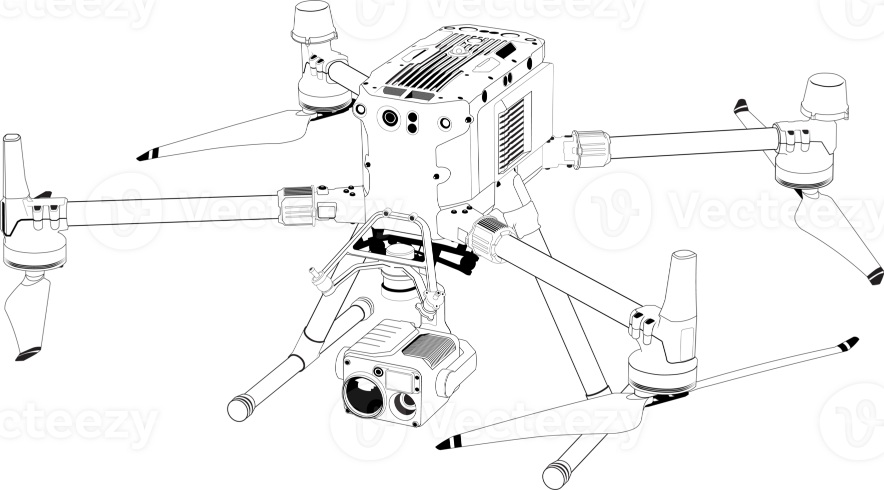 Drone PNG Outline