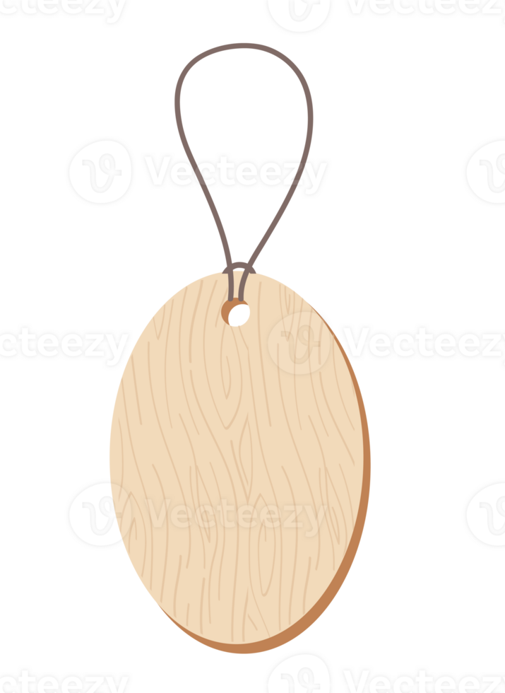 wood paper price tag lables with cord png