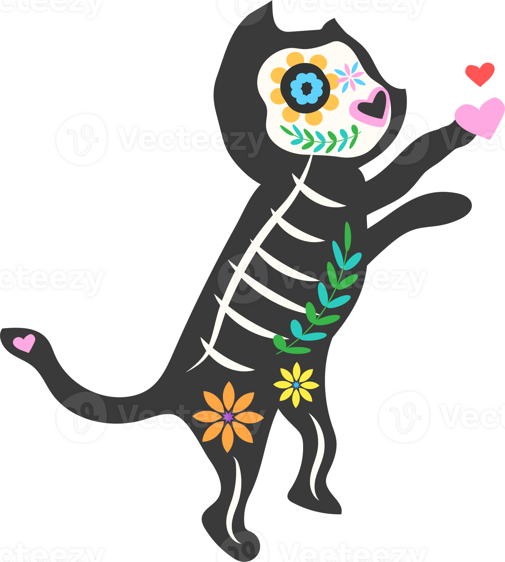 Day of Dead cat icon 30920955 PNG