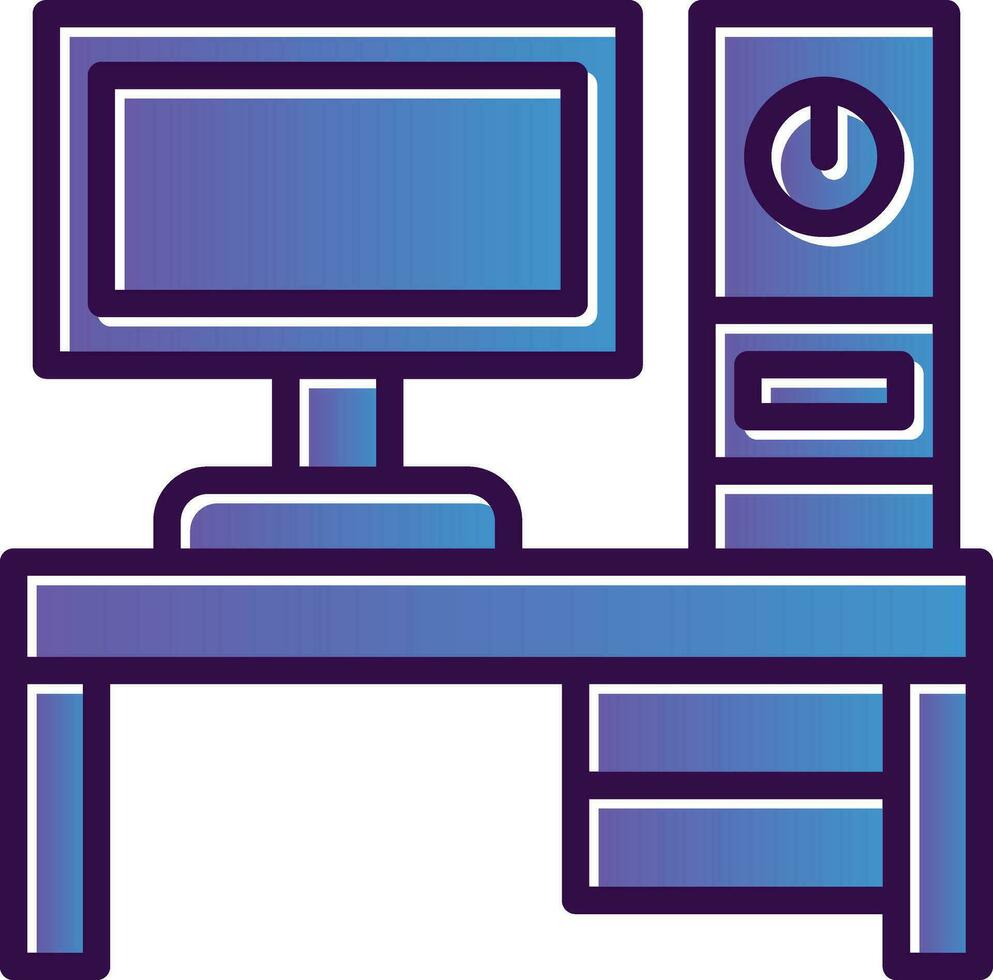 Desktop pc Vector Icon Design