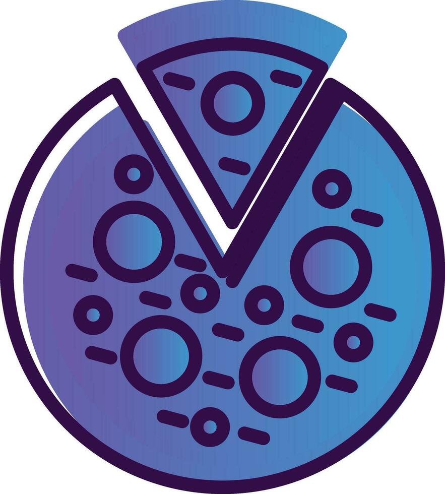 Veggie Pizza Vector Icon Design