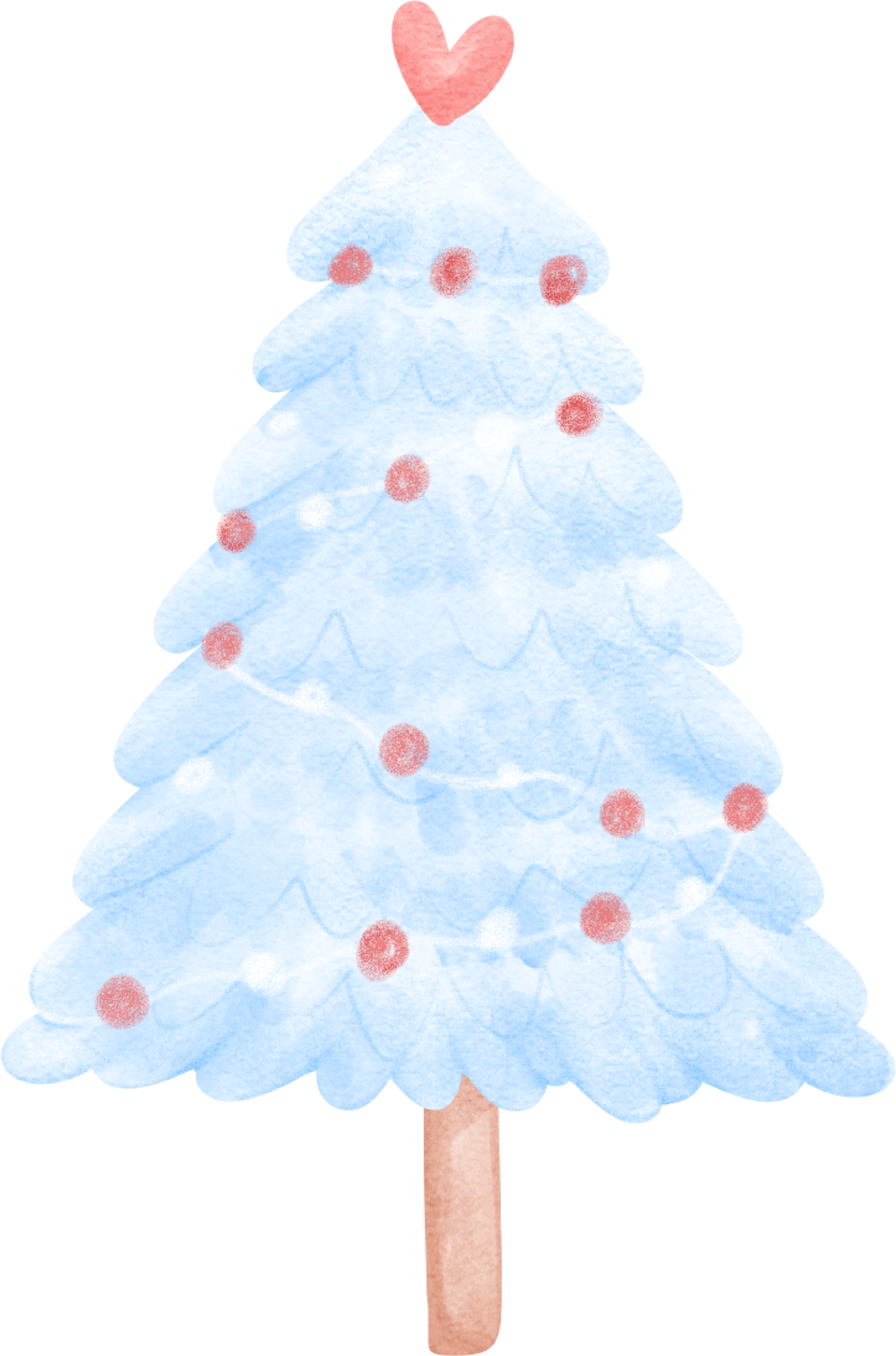 blue-christmas-tree-illustration-30921275-png