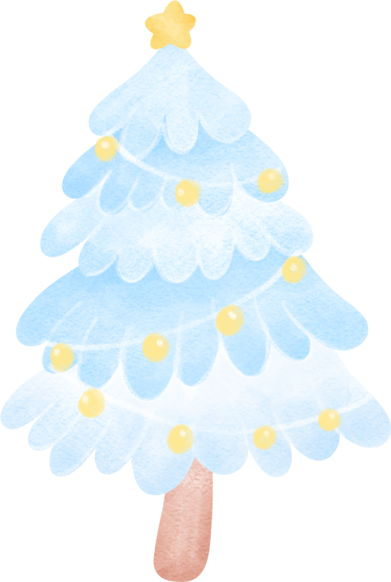 Blue Christmas Tree illustration. 30921433 PNG