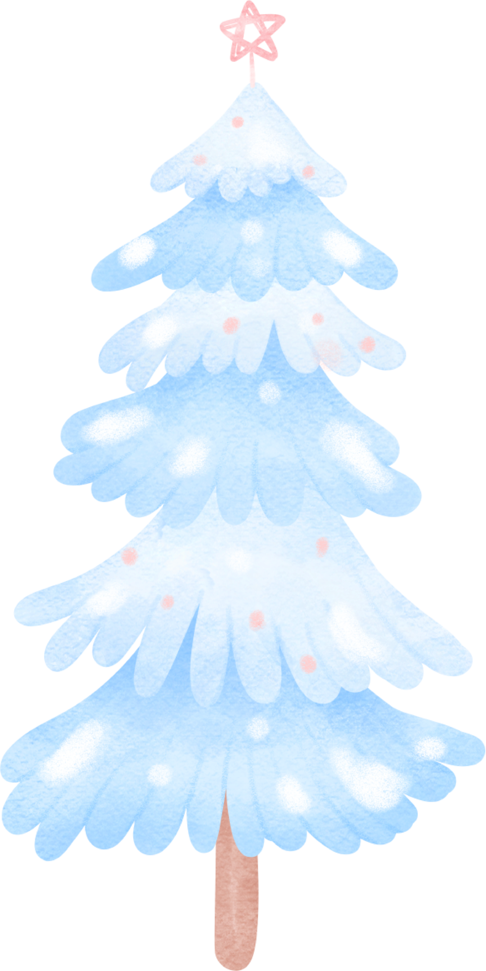 Blue Christmas Tree illustration. 30921452 PNG