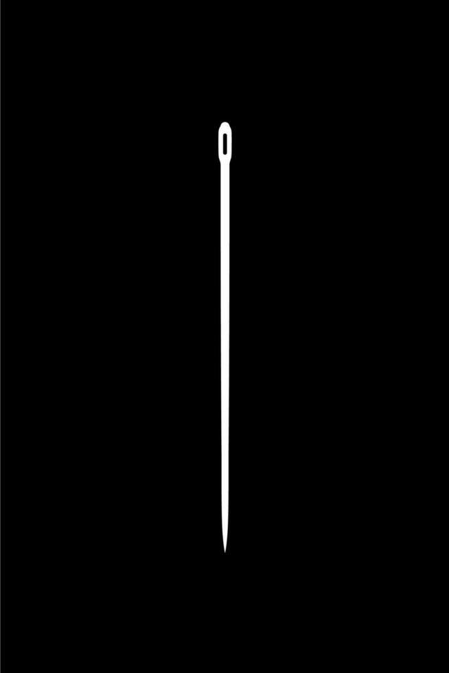 Needle Silhouette, can use for Art Illustration, Logo Gram, Logo Type, Pictogram, Website, Apps, or Graphic Design Element. Vector Illustration
