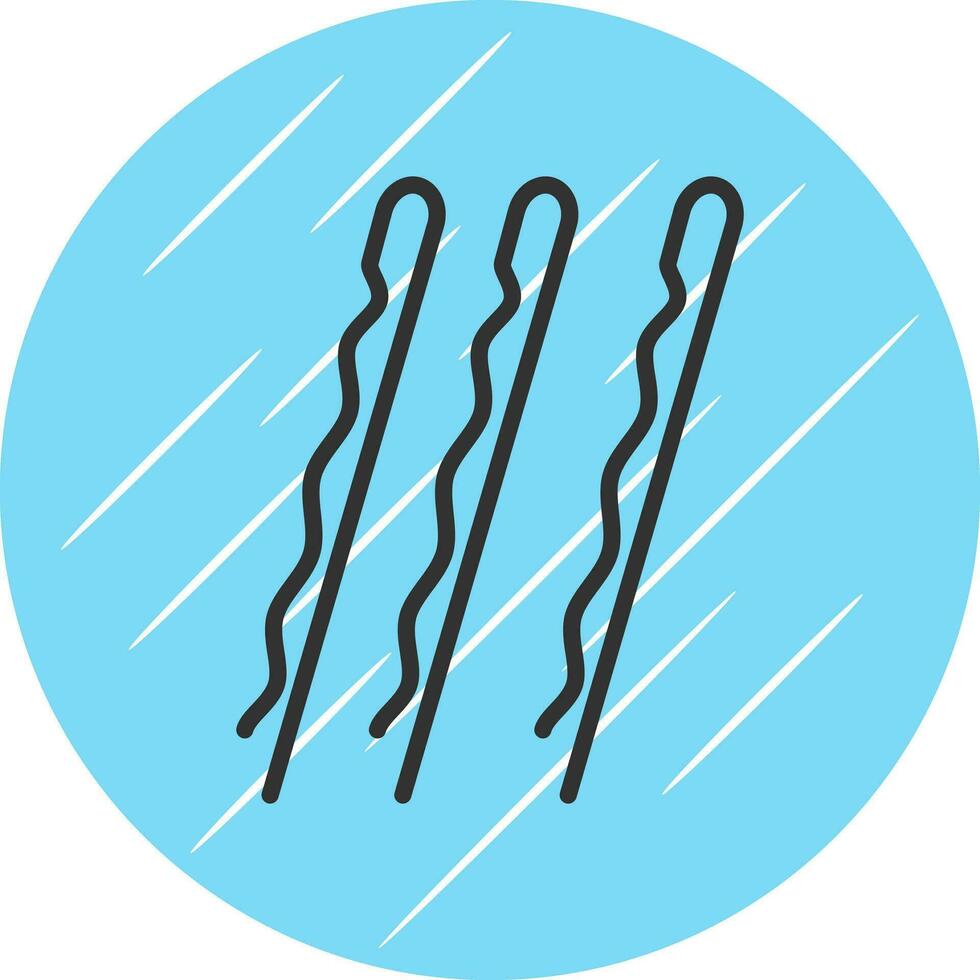 Hair Clips Vector Icon Design