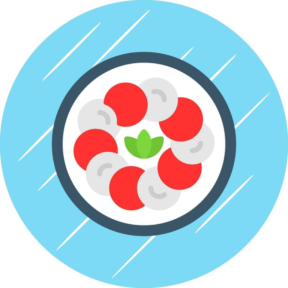 Caprese Salad Vector Icon Design