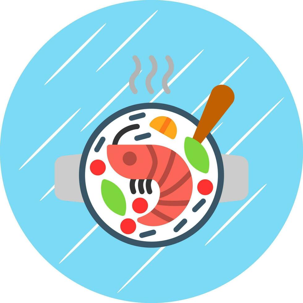 Seafood Paella Vector Icon Design