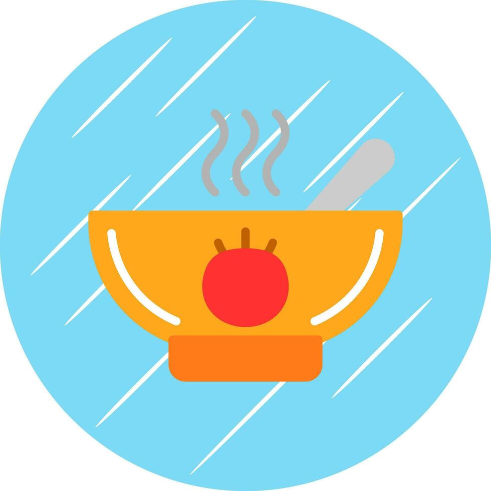 Tomato Soup Vector Icon Design