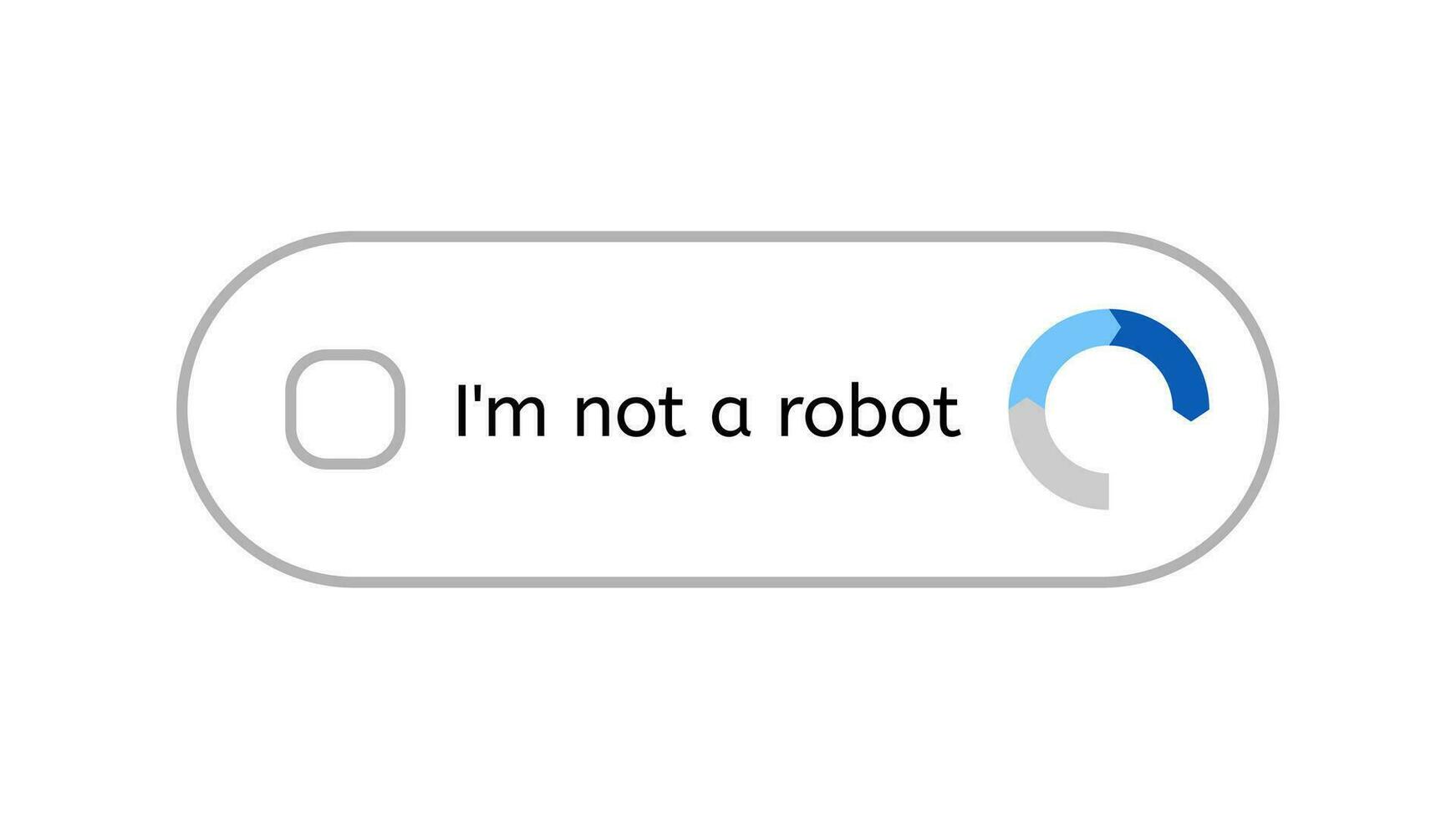Template for entering captcha I'm not a robot vector