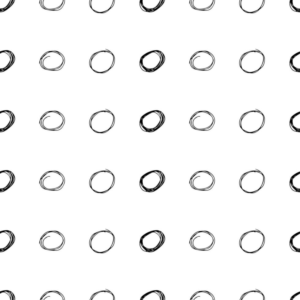Seamless pattern with sketch circles shape vector