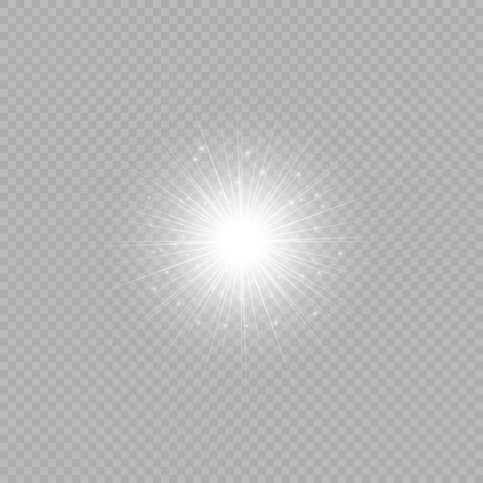 efecto de luz de destellos de lente vector