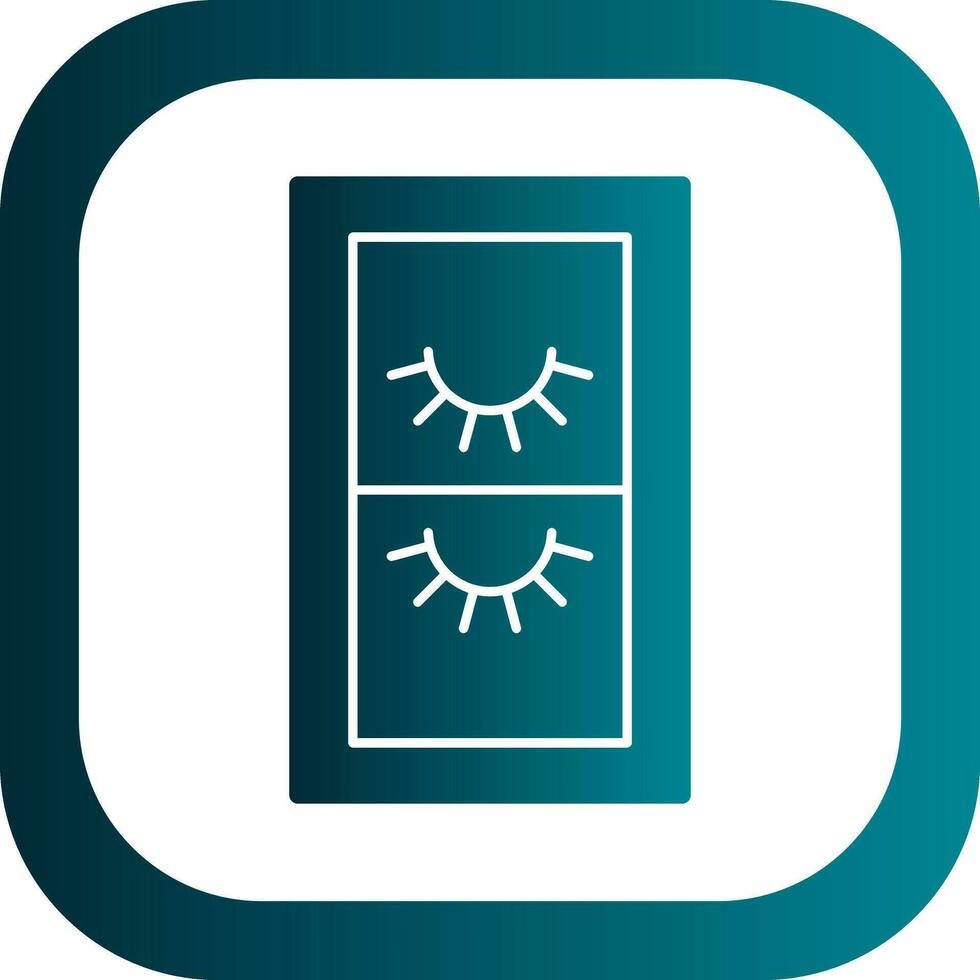 False Eyelashes Vector Icon Design