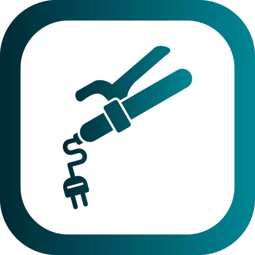 Curling Iron Vector Icon Design