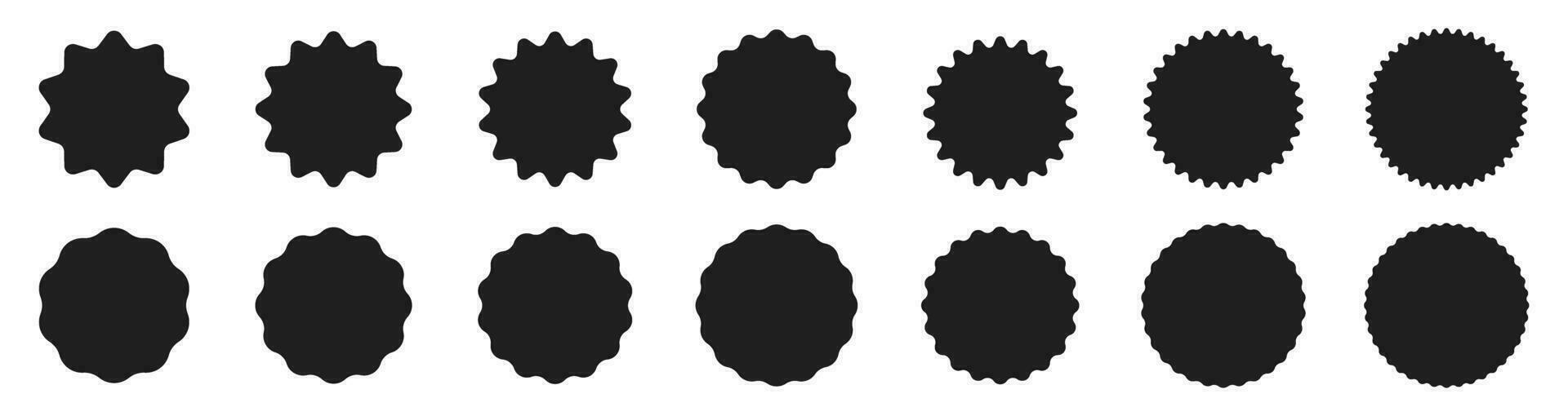 Set of black price starburst speech bubbles sticker for sale or discount vector