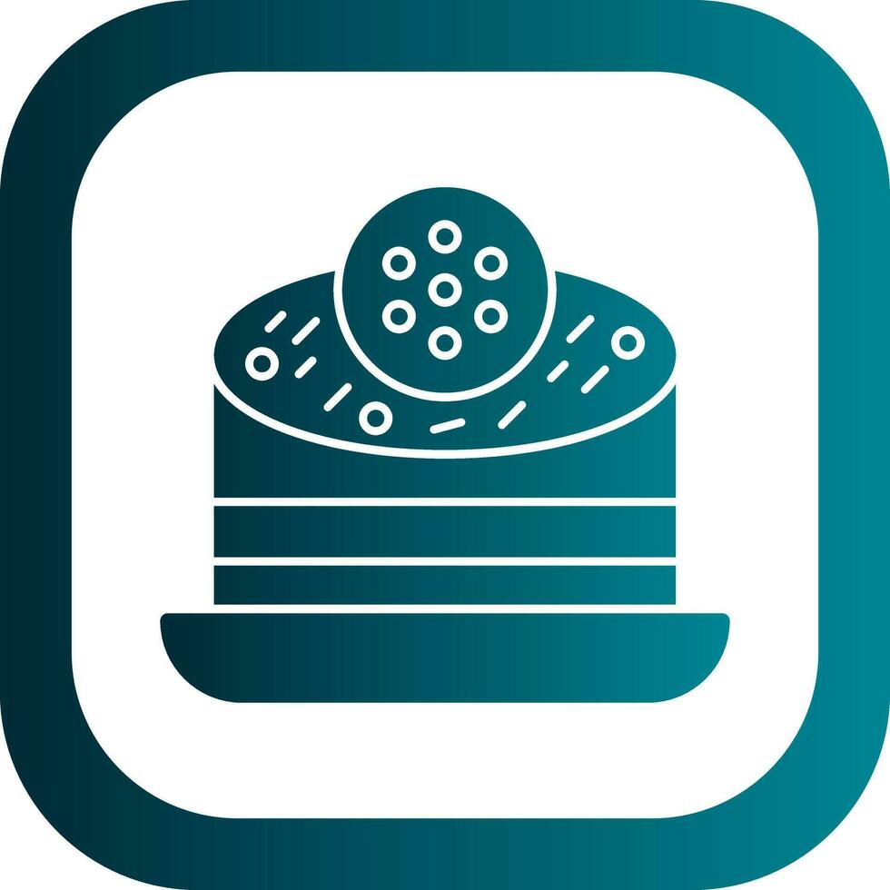 Oreo Cheesecake Vector Icon Design
