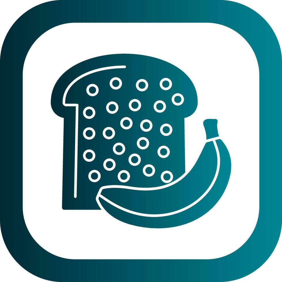 Banana Bread Vector Icon Design