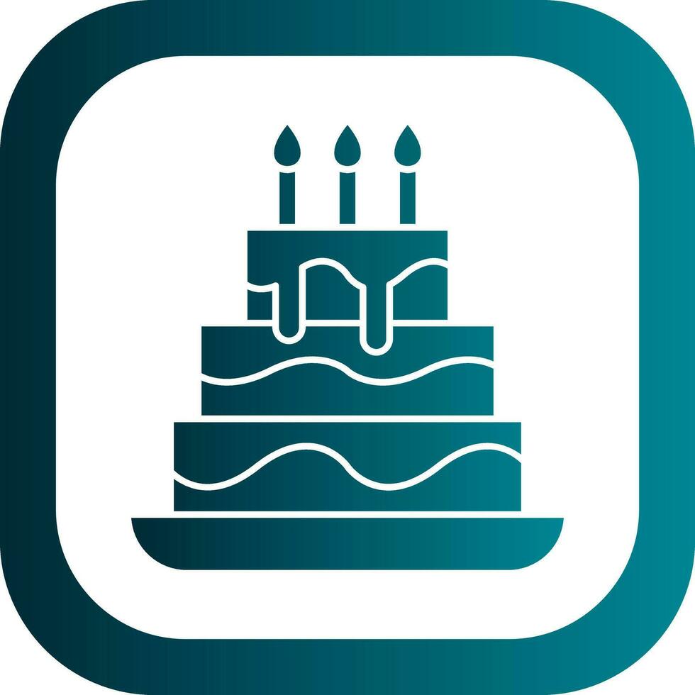 Chocolate Cake Vector Icon Design