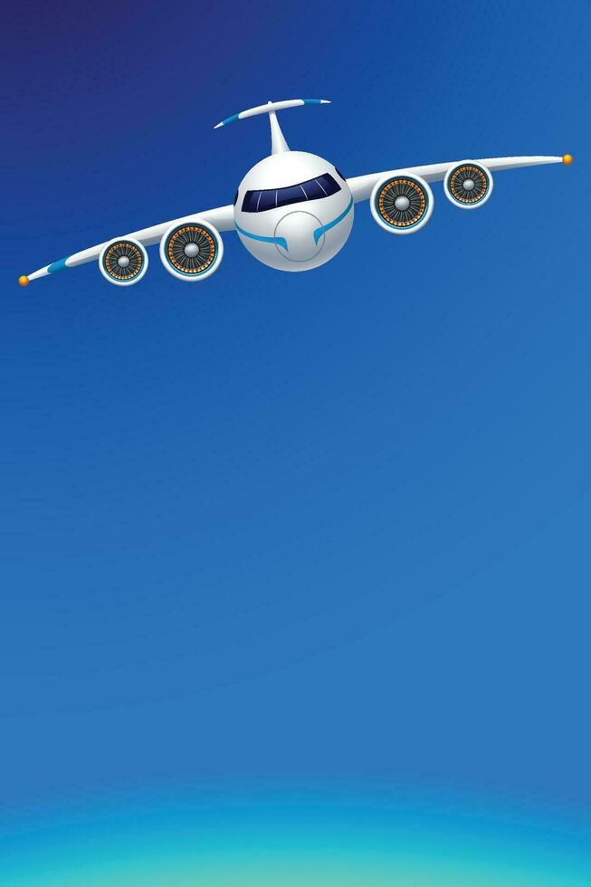 avión con cielo vector