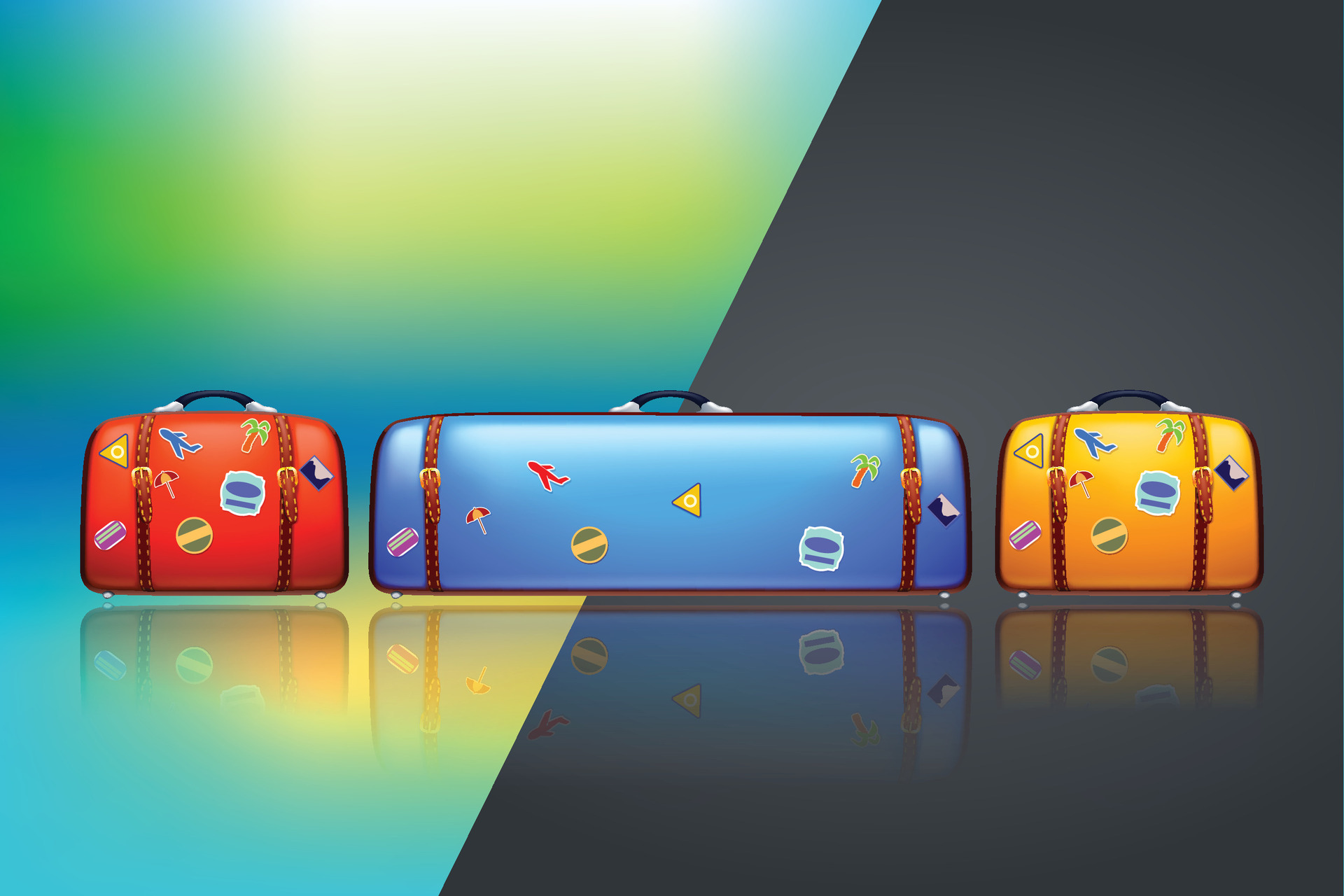 too big suitcase 30923518 Vector Art at Vecteezy
